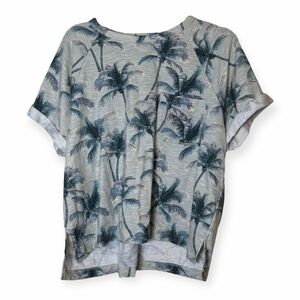 *SOLD* Victoria's Secret PINK Palm Tree Print Short Sleeve Top